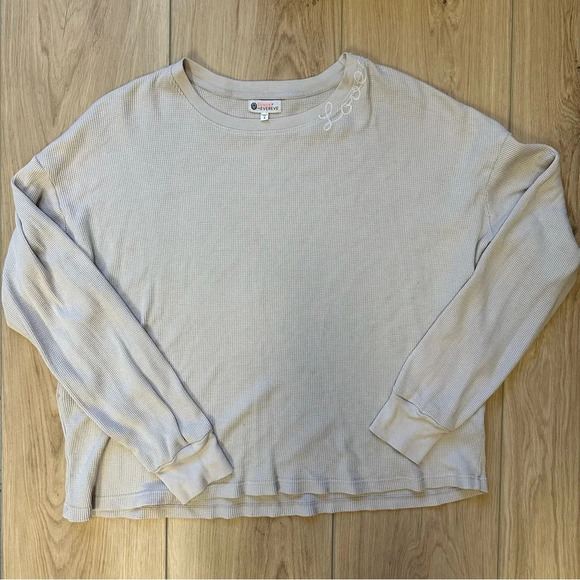 Sundry by Evereve Women’s Thermal Loved Shirt Size 2 Fits Approx Medium - Picture 4 of 11